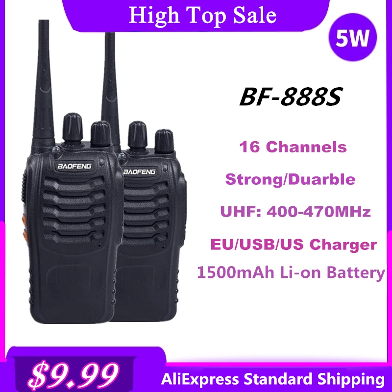 2 uds $TERM impacto Baofeng BF-888S dos con cargador USB H-777 Radio 888 Walkie Talkie 888 UHF 400-470Mhz 16 canales transceptor radio