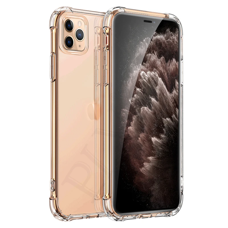 

Luxury Shockproof Silicone Case For iphone 11 Pro Max X Xs Max Xr 7 8 6 6s Plus 7 Plus Xr Case Transparent Protection Back Cover