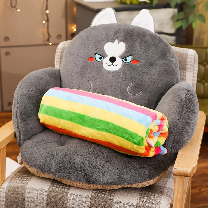 husky blanket 1 шт. диван с мультипликационным героем Подушка плюшевая украшение дома аксессуары диван, домашний декор одеяло подушка стул Хэллоуин Рождество - Цвет: husky blanket