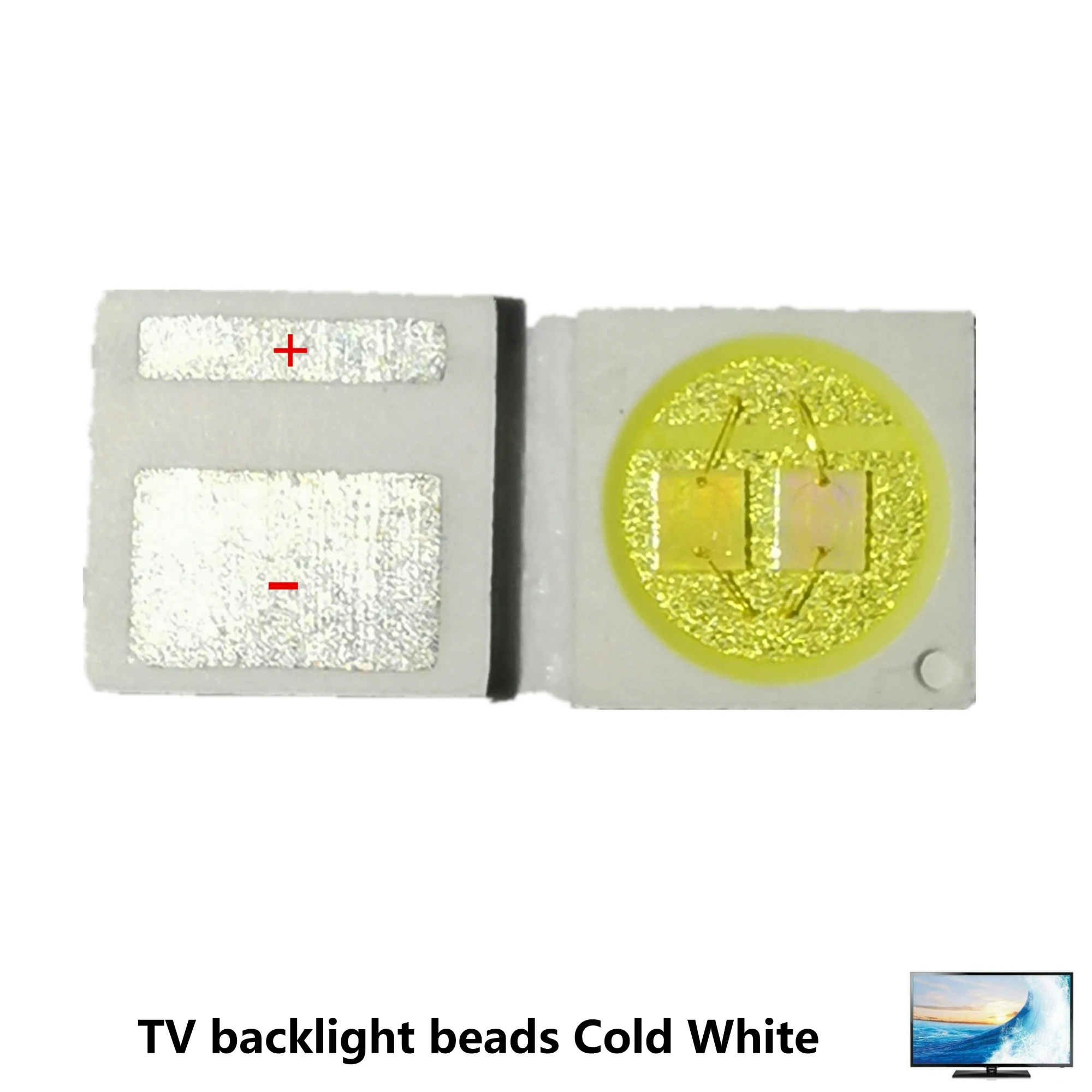 200pcs lot original for 3030 6v6 8v 2 chip smd led beads cold white 2w zener diode for tv backlight application high power 200pcs LED Backlight High Power LED 2W 3030 3V-3.6v Cool white 240 LM TV Application 3030 smd led diode