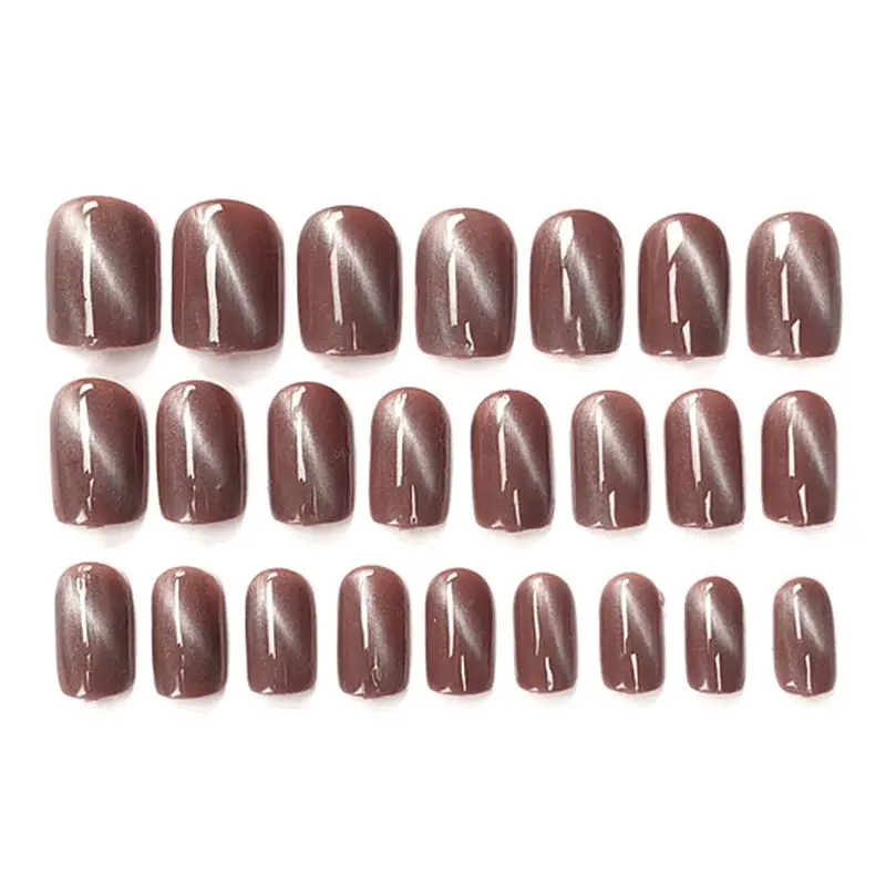 24 pcs/set 3D Fashion Toes Finished Fake Nails Full Nail Tips with ...