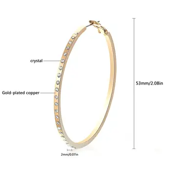 

Hanreshe Cute Hoop Earrings Hiphop Jewelry Small Crystal Exquisite Earrings Statement Gold Rose Gold Black Earring Women Gift