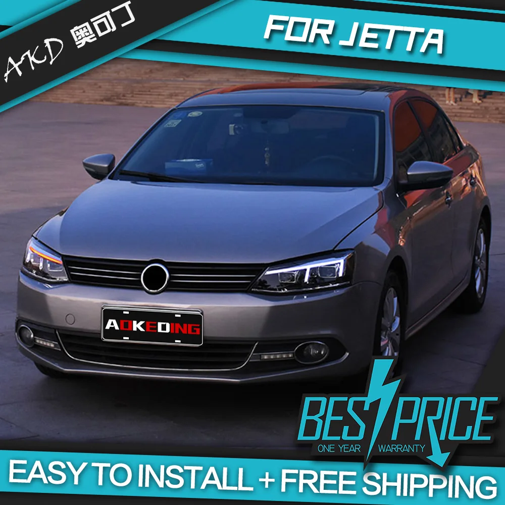 Автомобильный Стильный чехол для фары VW Jetta 2011- Jetta Mk6 светодиодный фонарь светодиодный DRL H7 D2H Hid Angel Eye Bi Xenon