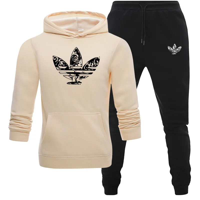 Мужской/женский спортивный костюм 2019 флисовая куртка с капюшоном + штаны