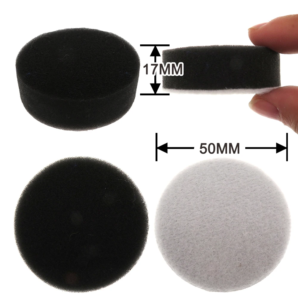 10Pcs/Set 2 Inch Car Buffing Polishing Pad Kit Clean Sponge Waxing Wheel Wool Ball Auto Sanding Pad M6/M8 Thread Car Repair Care