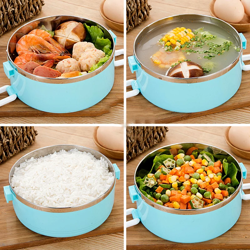 Коробка Bento из нержавеющей стали для детей Студенческая герметичная Изолированная Ланч-бокс с подогревом термос пищевые контейнеры Органайзер переносная коробка для еды