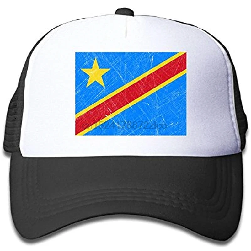 

Ggkg Caps Congo Flag Colortone Boys Sun Hat Baseball Caps Adjustable Trucker Cap