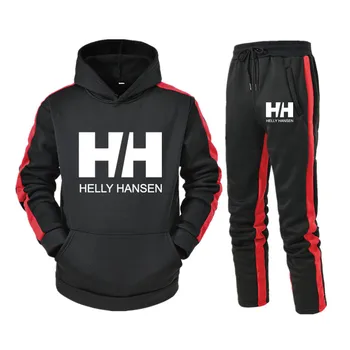 

Men's Autumn Winter Fashion Hoodies Sets Men Casual Suit Brand Sports Hoodie Trousers Two-Piece Set Men Sweatshirts+Pants Sets