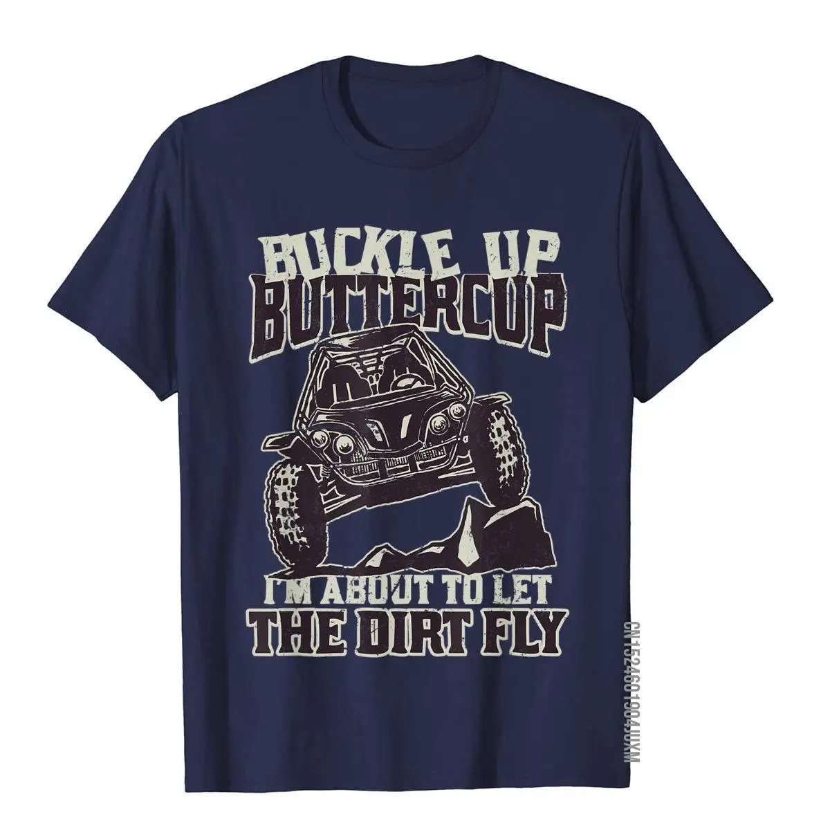 Funny Mudding T Shirts - Buckle Up Buttercup__97A3126navy