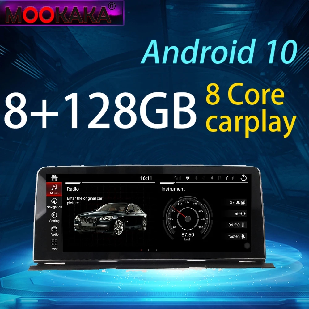 

Автомобильный видеомагнитола Android Радио DVD плеер аудио мультимедиа для BMW 6GT 6 серии M6 2010-2019 12,3 дюймов GPS HD сенсорный экран радио