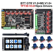 Bigtreetech gtr v1.0 kit 32 bit placa de controle btt m5 v1.0 + tft35 v3.0 a4988 tmc2208 tmc2130 tmc2209 peças de impressora 3d driver
