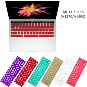 

Silicone US Keyboard Cover Protector for MacBook Air 11 inch A1370 A1465 Laptop Waterproof Keyboard Cover Plain Ultra Thin