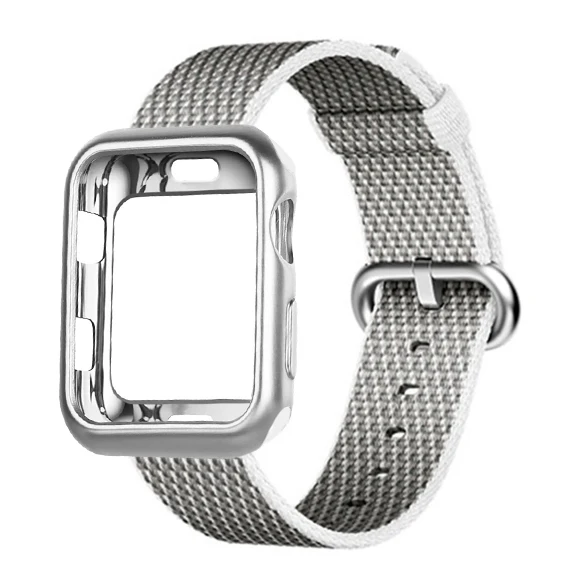 Чехол+ ремешок для часов apple watch 5/4 ремешок 44 мм 40 мм iWatch ремешок 42 мм 38 мм тканевый нейлоновый Браслет apple watch 3 2 1 44 - Цвет ремешка: 30
