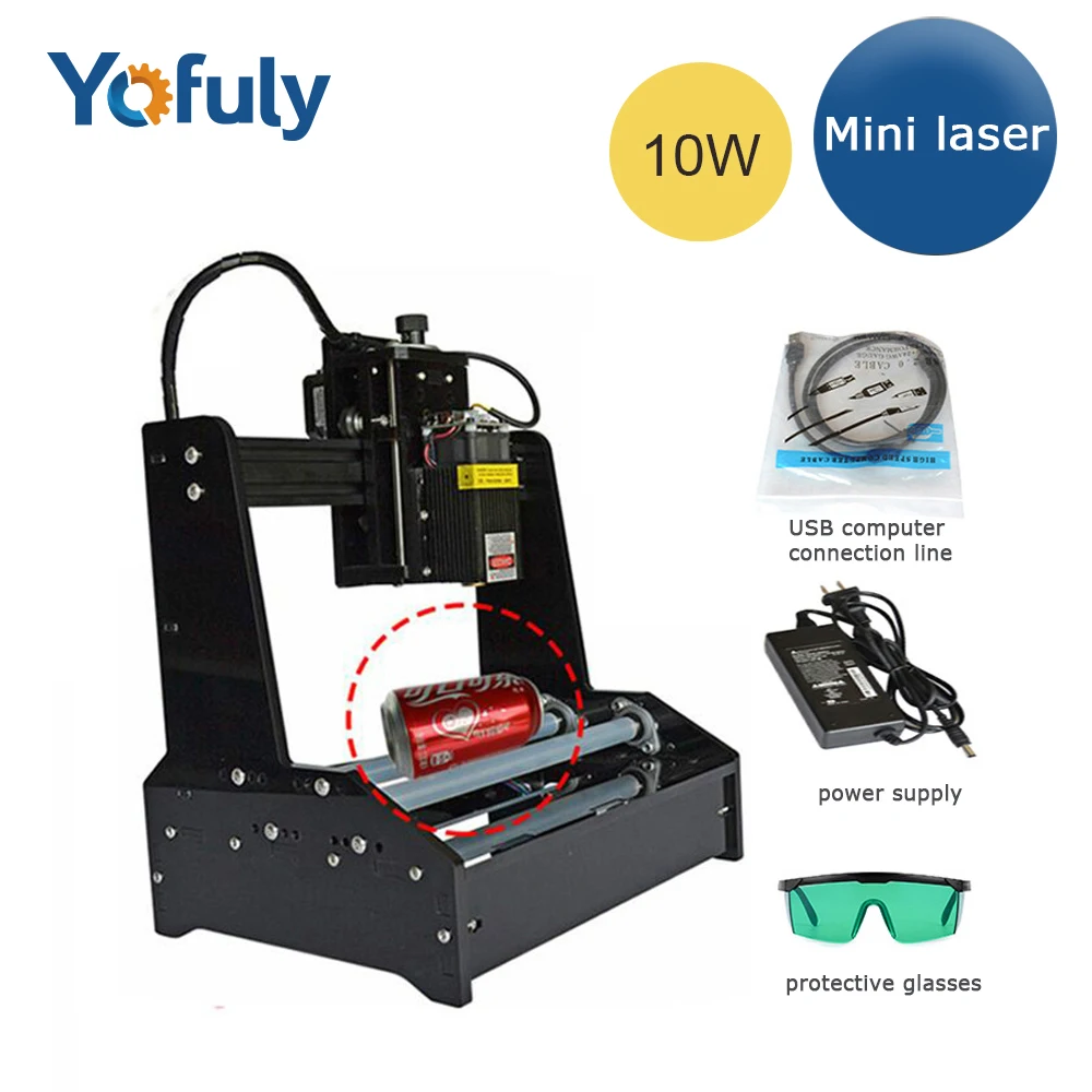 

10W Cylindrical Laser Engraving Machine Can Engrave Cylindrical Stainless Steel Automatic DIY Cutting Plotter CNC Router