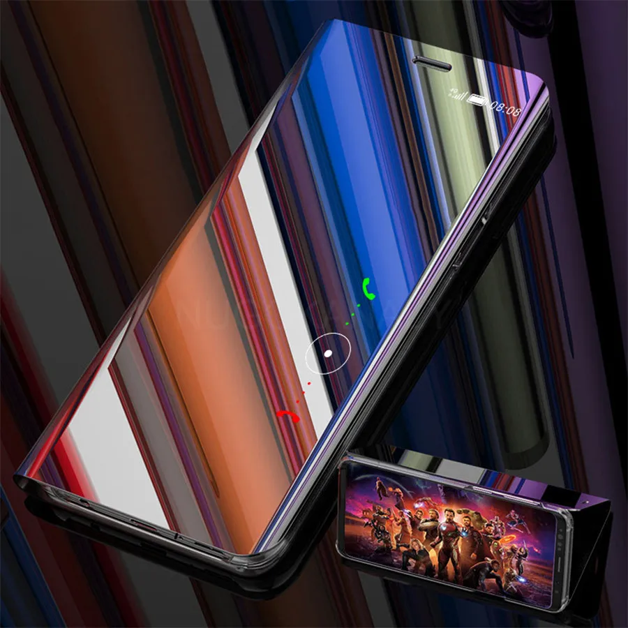 

Flip Standing Case For Xiaomi Redmi Note 7 6 5 Pro 6A 5A A2 Lite Pocophone F1 S2 Y2 Y1 Lite Mirror Leather Case