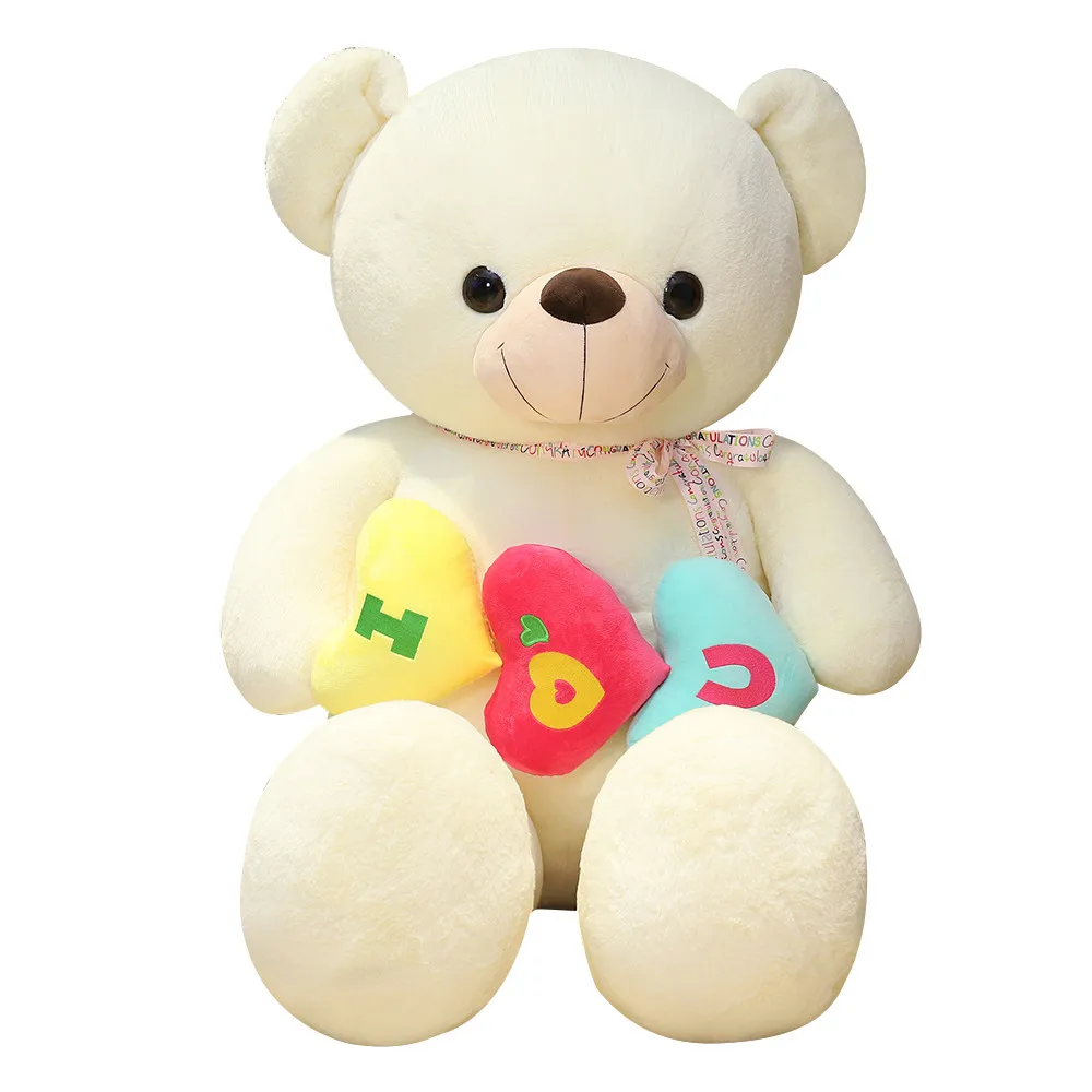 Huggable высокое качество искусственный плюшевый медведь с сердечками мягкие