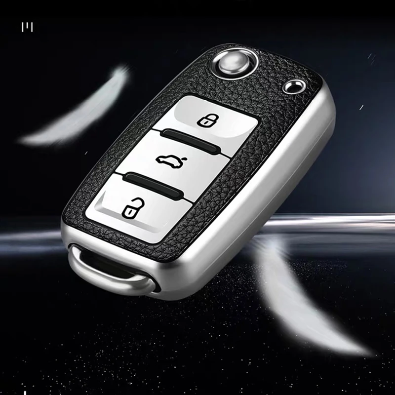 ТПУ чехол для автомобильного ключа Volkswagen VW 4 5 6 Bora Jetta POLO Passat B5 B6 Skoda Octavia Fabia SEAT Ibiza Leon