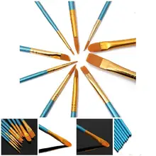 10 шт нейлоновый набор кистей с деревянной ручкой для детей акварельное Рисование гуашью краски товары для рукоделия GY88