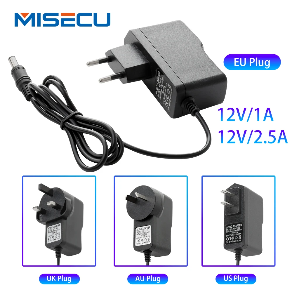 Новый AC100V 240V/DC12V 1A/2.5A Выход Мощность адаптер переменного тока 50/60 Гц стены