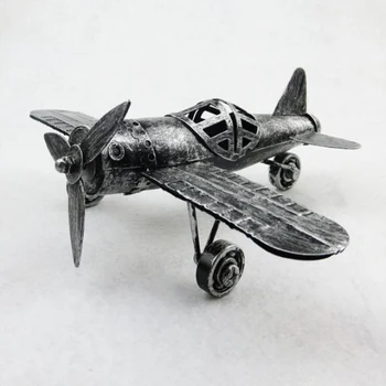 

Vintage 3D Handmade Iron Material Home Cafe Ornament Japan Zerosen Moyu Decoration Zero Plane Model Warcraft Warplane Patterns