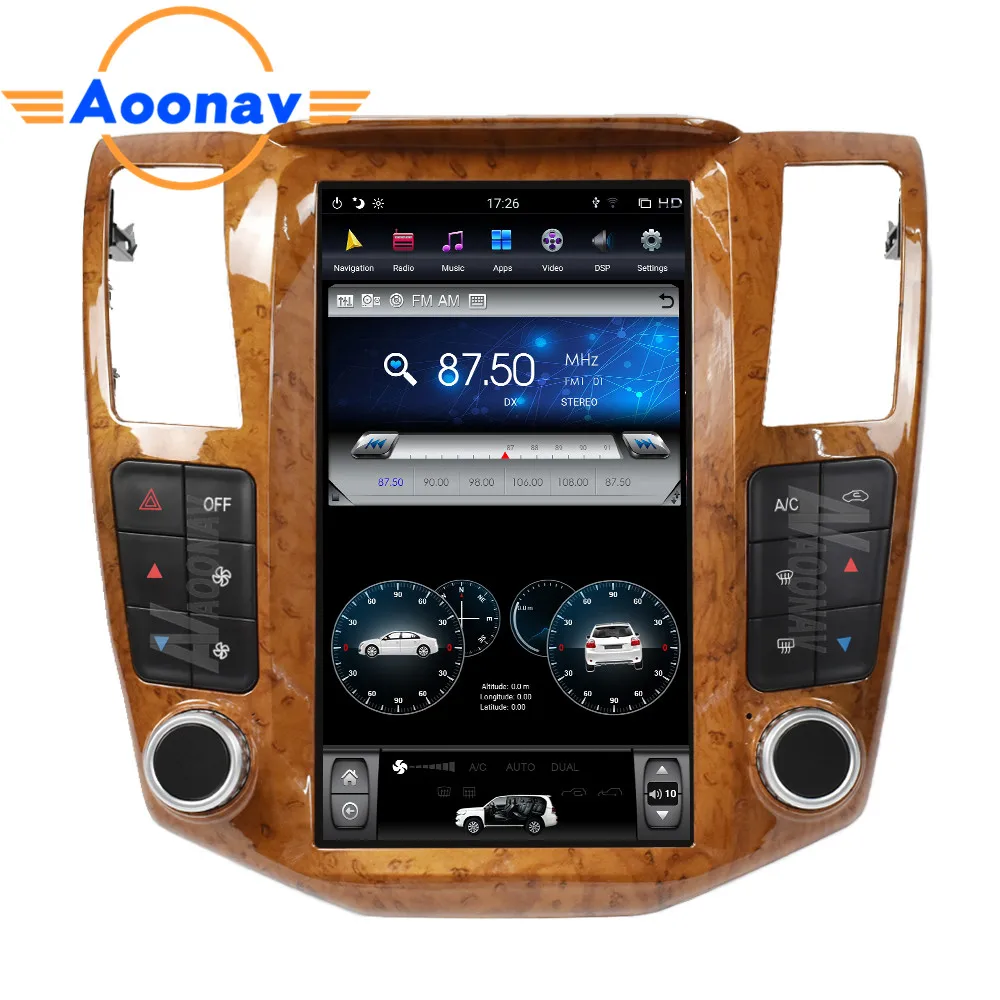 Автомобильная магнитола Android 64 + 4 Гб 11 8 дюйма GPS-навигация для Lexus RX RX300 RX330 RX350 RX400H