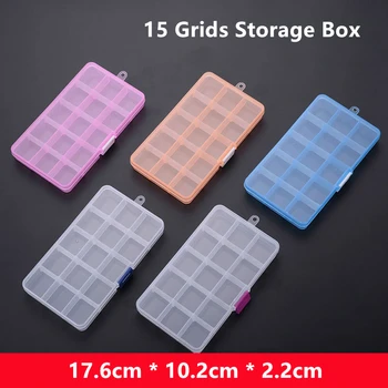 

15 Grid Storage Box Adjustable Storage Box Home Organizer For Jewelry Electronic Components Fishing Tackle Tools TXTB1