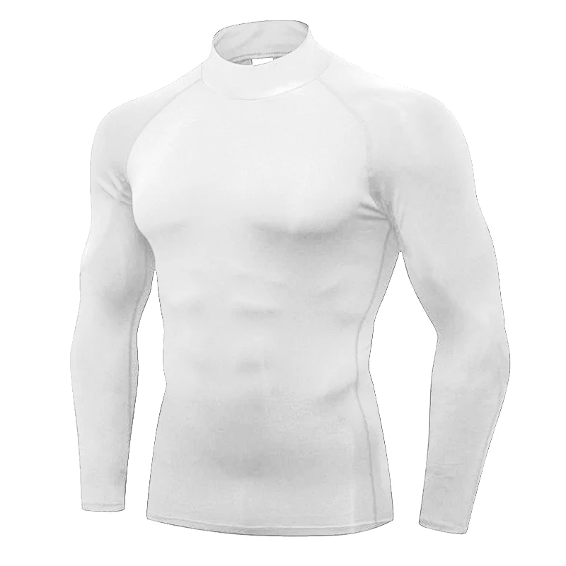 compression shirt Camisa masculina de manga comprida justa, camisa  esportiva básica, treino de corrida e fitness (Color : A1, Size : Small) :  : Moda