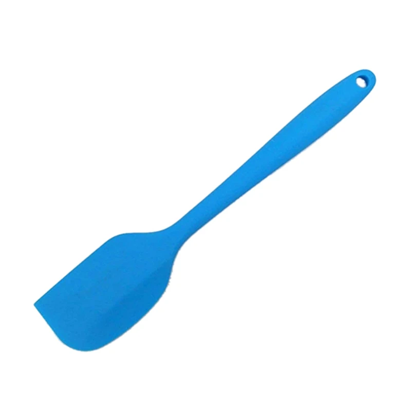  1 PCS Batter Spatula Silicone Cake Cream Mixer Baking Scraper With Long Handle(Color random)