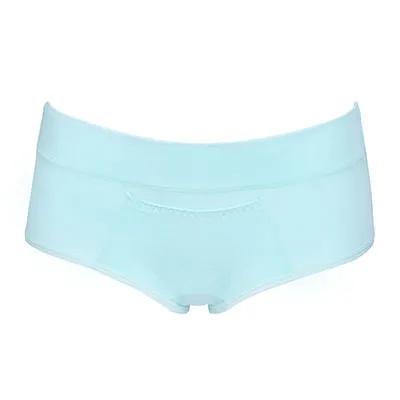 Light blue Женские физиологические трусики с защитой от протечек, менструальное нижнее белье для женщин, трусики для здоровья, хлопковые менструальные трусики, трусы - Цвет: Light blue