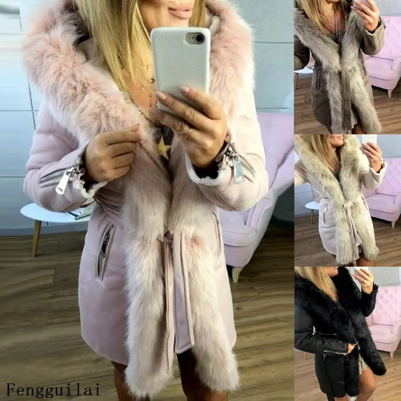 

Winter Jacket Women Big Fur Hooded Parka Thick Cotton Coat Women Outerwear Jaqueta Feminina Inverno Chaqueta Mujer