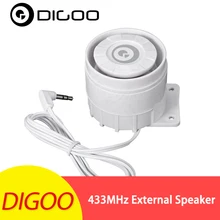 Digoo DG-HOSA безопасности 433 МГц внешние колонки Проводные оповещения наборы сирен 3,5 мм 15 Вт 12DC для умная домашняя система охранной сигнализации