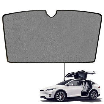 

for Tesla Model X Front Windshield Sunshade Shade Foldable Magnet Mesh Side Car Window Heat Isolate Sun Shade