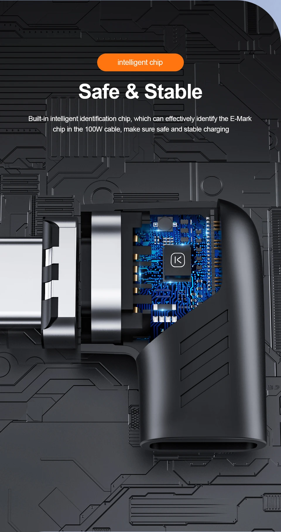 100W Magnetic Type-C Adapter Female to Male Kuulaa