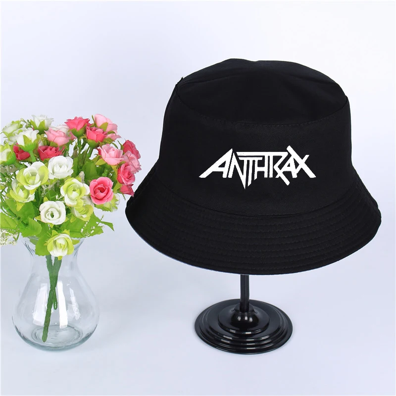 Модная летняя кепка с логотипом Anthrax, женская, мужская Панама, шляпа-Панама Anthrax, плоский солнцезащитный козырек, рыбалка, рыбак, шляпа