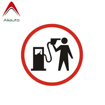 

Aliauto Funny Car Sticker Gasoline Pump Head Graphic Waterproof Sunscreen Anti-UV Cover Scratch Decal Paper,14cm*14cm
