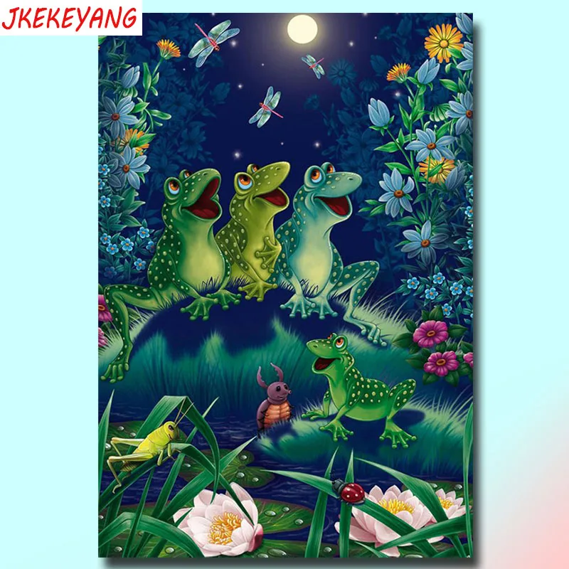 5D DIY square/round Diamond Painting frog Cross Stitch Embroidery Pattern Rhinestone J2321 | Дом и сад