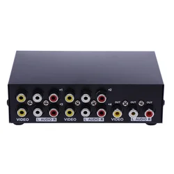 Commutateur AV 4 voies RCA 4 en 1, commutateur vidéo Composite L/R, sélecteur Audio, MT 431AV 