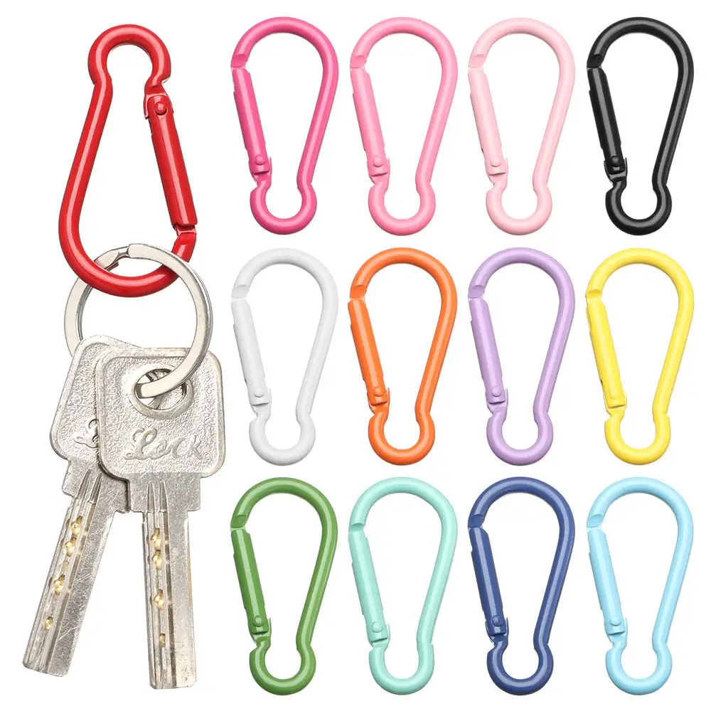 5Pcs New Aluminum Alloy Carabiner Outdoor Spring Snap Clip Water Bottle Hooks Keychain Climbing Camping Hiking Quickdraws Tools 2