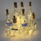 Tira de luz LED para botella de vino de corcho, alimentada por batería, 1m/2m, para fiesta de cumpleaños