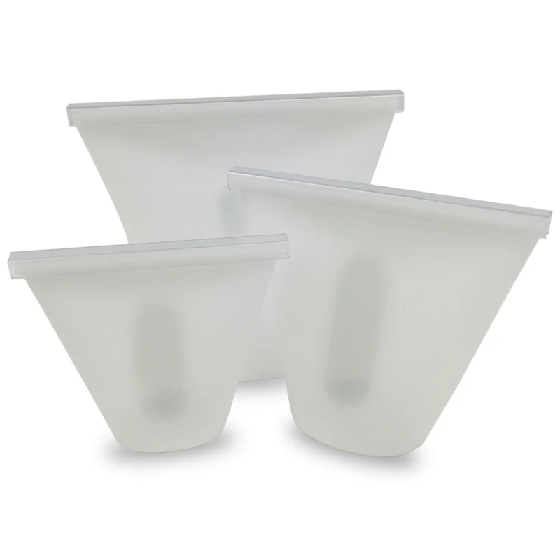 Дети Посуда Силикон Блюдо Набор продуктов питания Закуска Bowl Cup малышей мешка многоразовый Environmental посуда Детское питание Блюда Ланч бокс - Цвет: 3 white cup