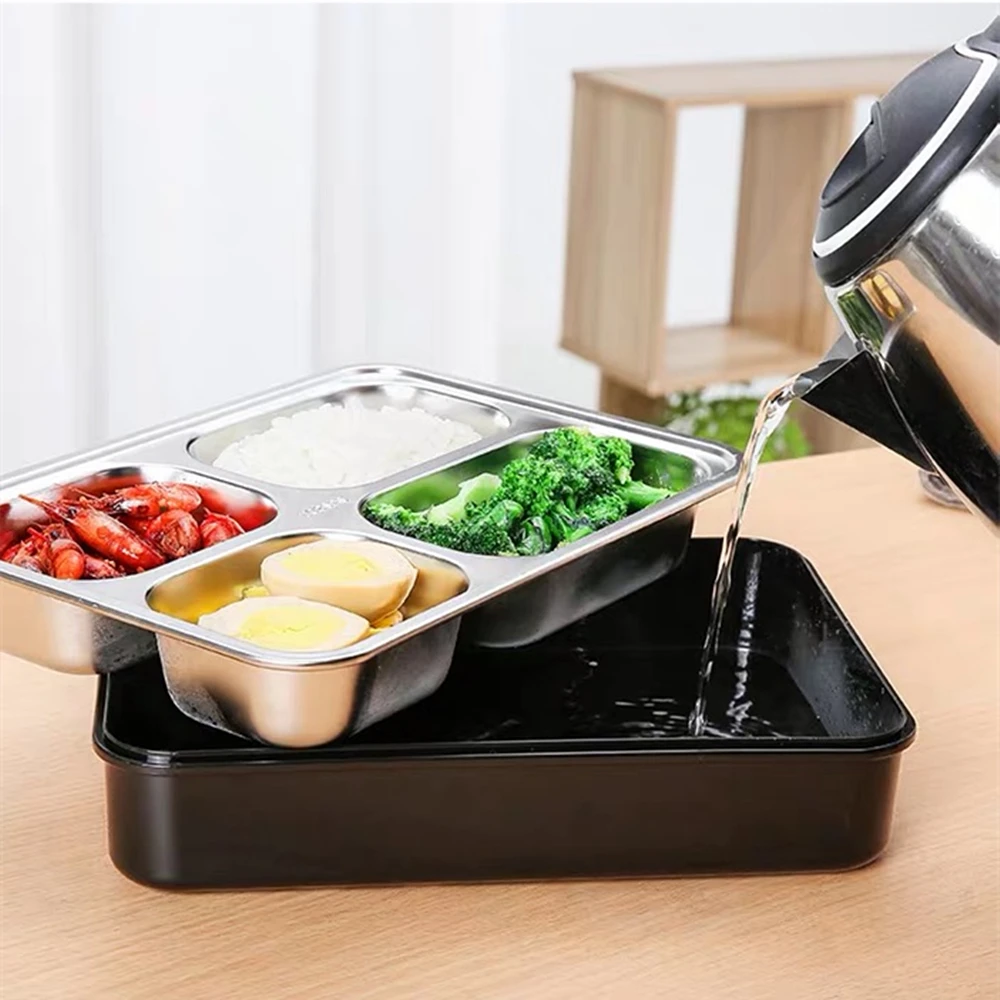Stainless Steel 304 Lunch Box Large-capacity Portable Bento Box  Food Containers For Picnic Office School (3)