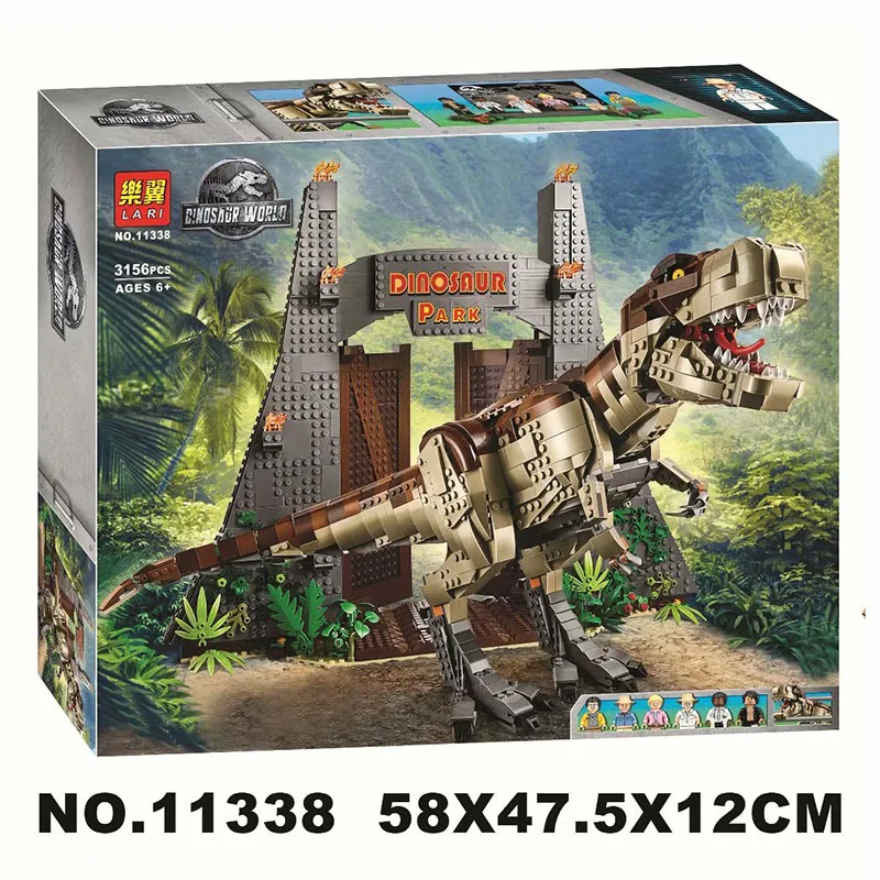 11338 Парк Юрского периода T. rex Rampage строительные блоки кирпичи образовательные игрушки совместимы с 75936 Рождественский подарок