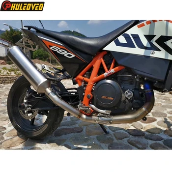 Titanium Alloy for KTM 690 Duke 2008-2011 Motorcycle Exhaust Full System with Collector Manifold Header Tube Link Pipe Muffler