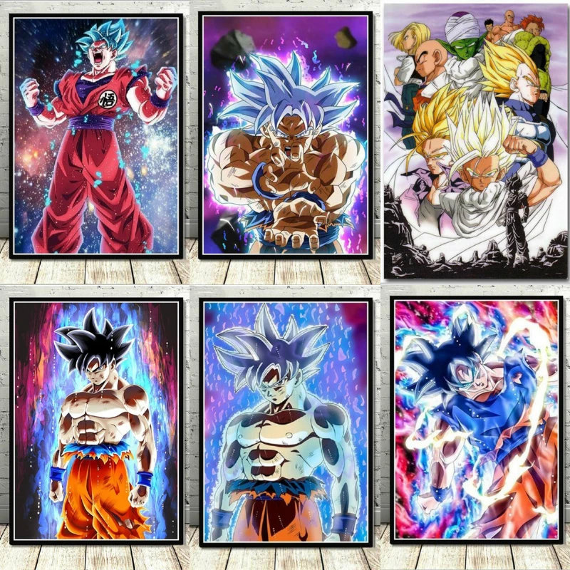 Japanese Anime Dragon Ball Goku Poster Picture Modular HD 5D Diamond Pattern Rhinestone Painting Cross Stitch Embroidery | Дом и сад