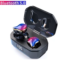 LEORY TWS смарт сенсорный наушник дисплей bluetooth 5,0 градация Графен HiFi тяжелый бас стерео IPX7 водонепроницаемый Earbus