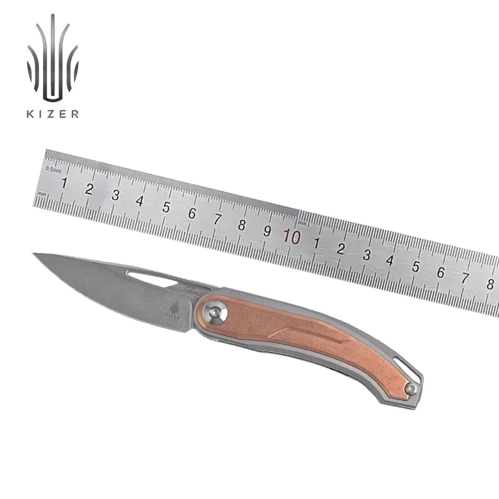 Складной нож Kizer apus KI3554A2 новинка 2020 уникальная медная ручка с антимикробным