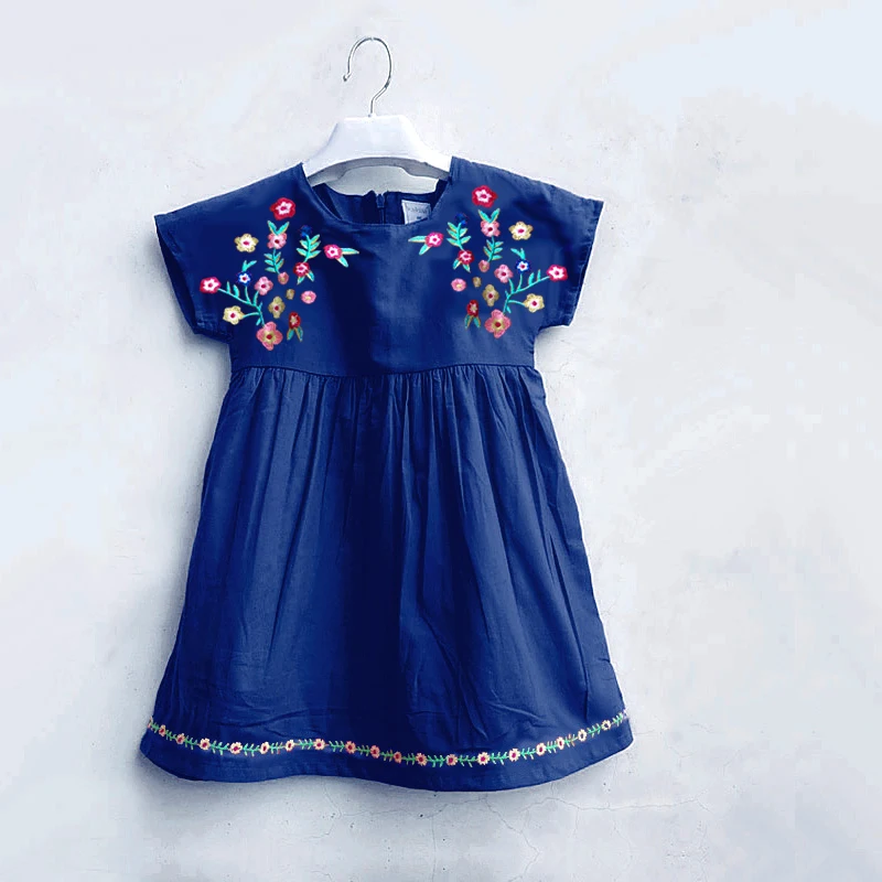 baby boy dress Girls Clothes Summer Princess Dresses vestidos kids dresses for girls Cotton embroidered Girls Dress children clothes girl 2-7Y newborn baby dresses