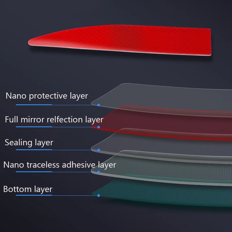 Нано Светоотражающая наклейка для автомобиля Предупреждение льная лента