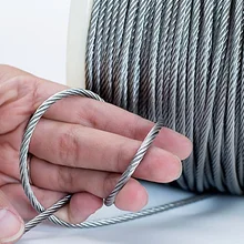 0,6-5 мм 1 кг, 10-690 м, 7X7 или 7X19 304 Проволочный Трос из нержавеющей стали мягче рыболовный трос веревка для одежды подъемное крепление стальное оборудование