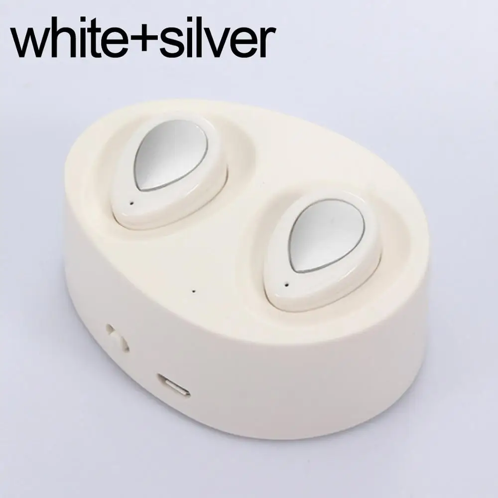 white silver K2 беспроводные Bluetooth наушники мини TWS вкладыши с микрофоном спортивные стерео гарнитуры Auriculares для Iphone 8/Xiaomi/huawei - Цвет: white silver